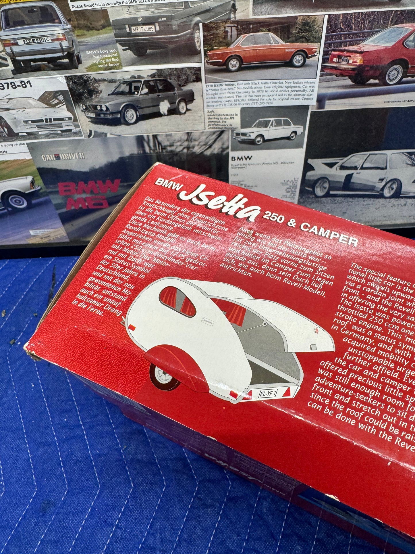 Vintage Isetta 250 & Camper Revell Red 1/18 Scale Diecast