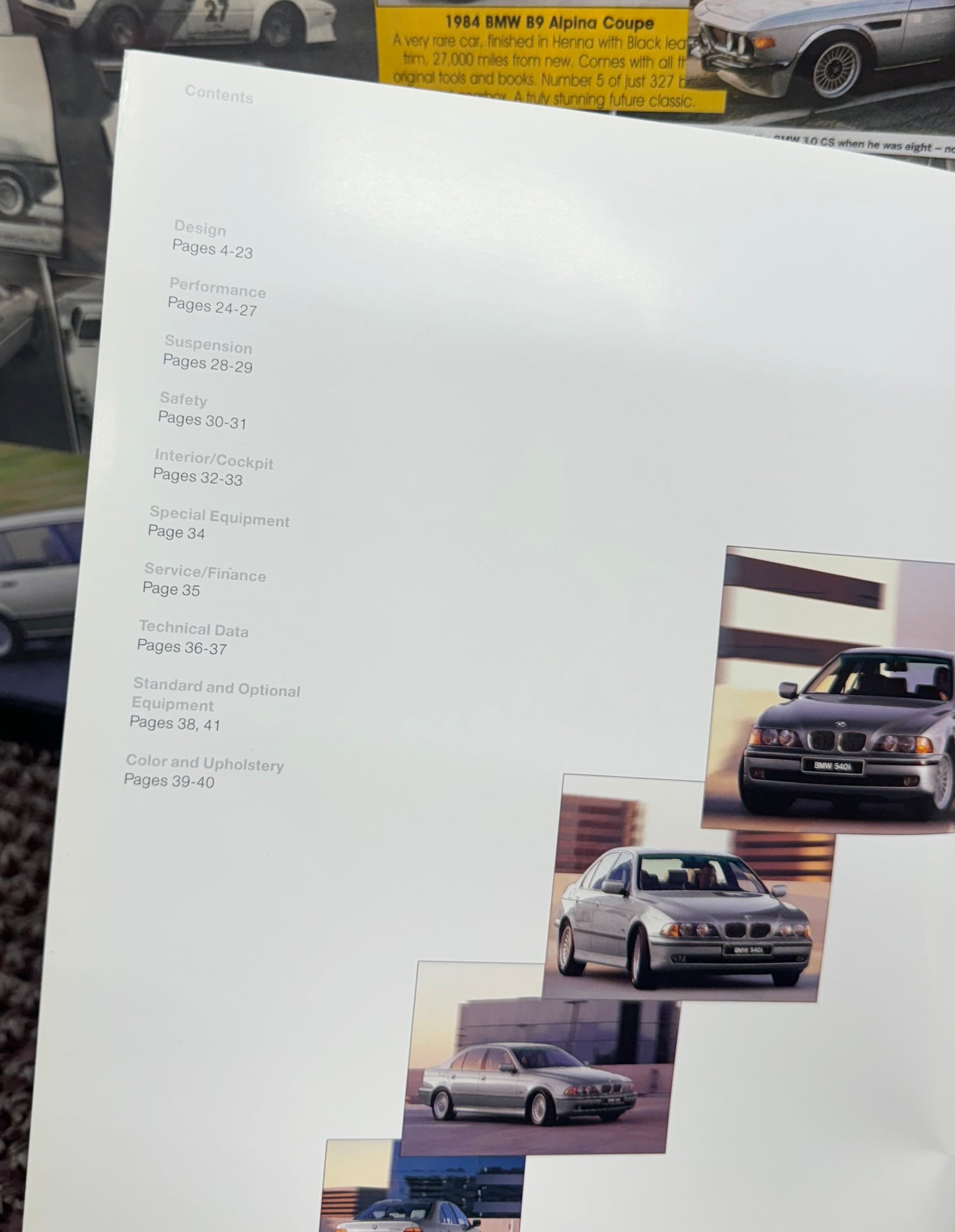 BMW E39 “The New BMW 5 Series” 40 Page Booklet