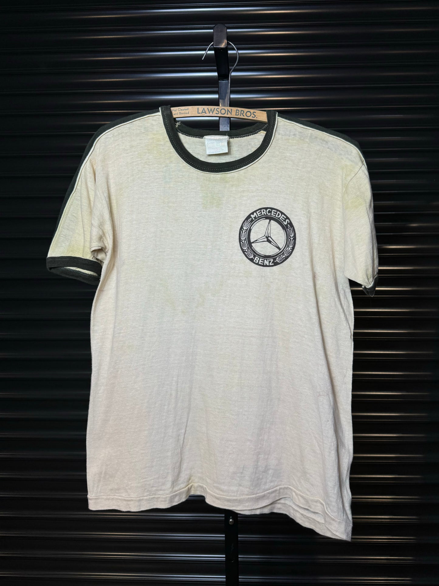 Vintage 70/80’s Mercedes Benz Logo Ringer Shirt  - Large