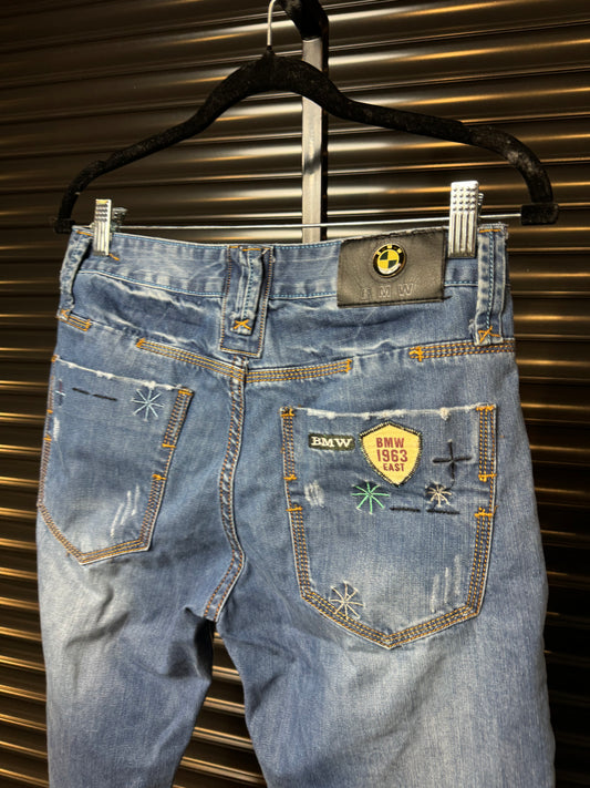 Vintage BMW Embroidered Denim Shorts - Women’s 30