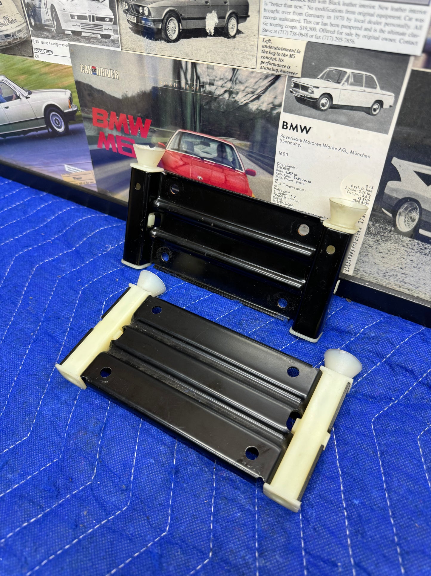 BMW E28 Euro Rear Headrest Brackets OEM