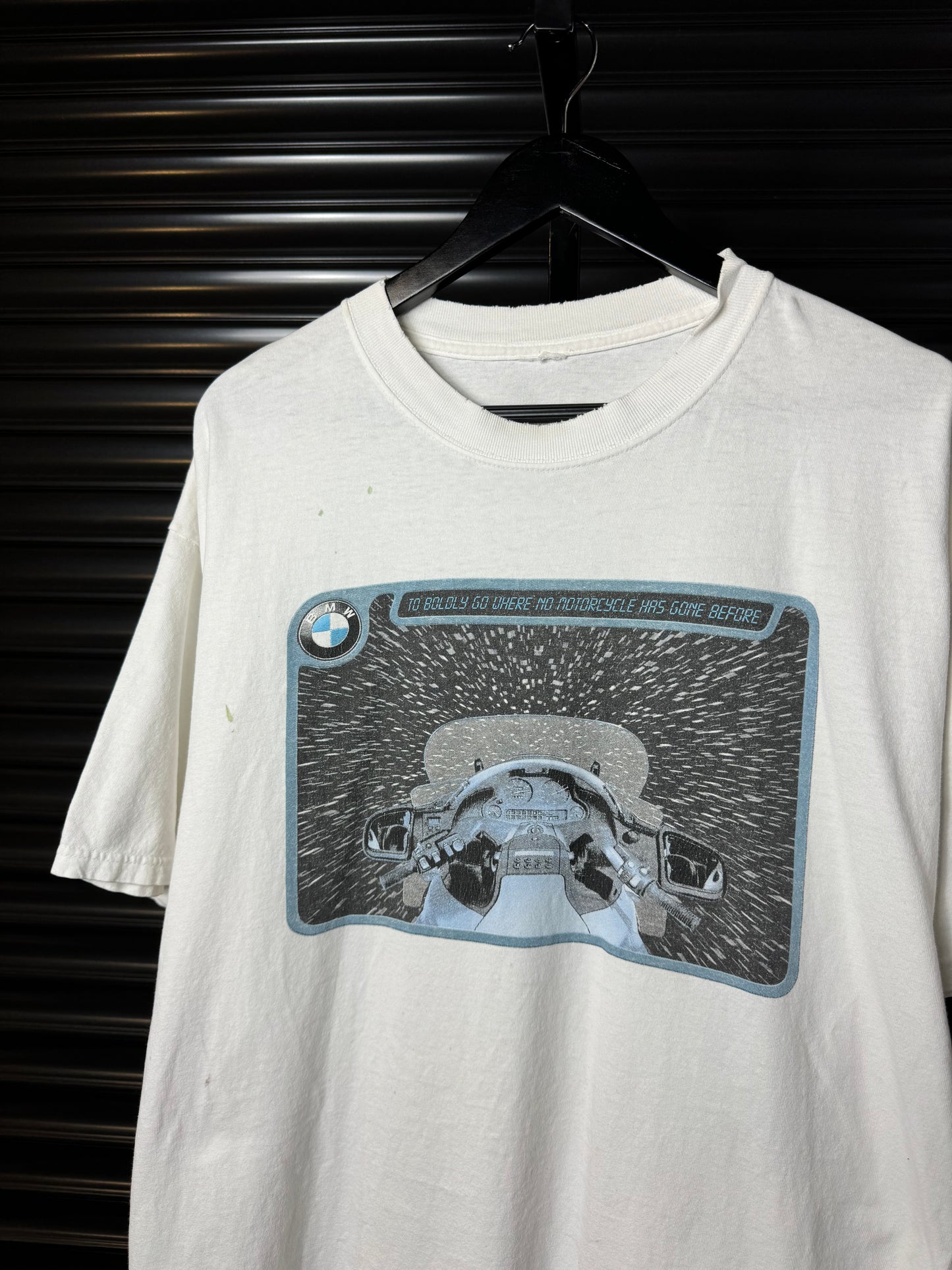 Vintage BMW Motorcycle Lightspeed Tee - White Medium