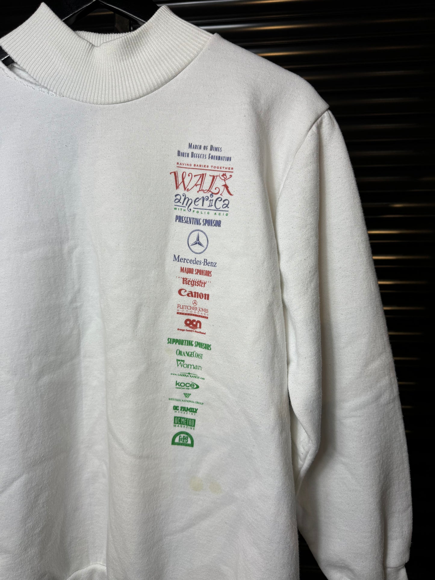 Vintage Mercedes Benz Saving Babies Sponsor Crewneck - Medium