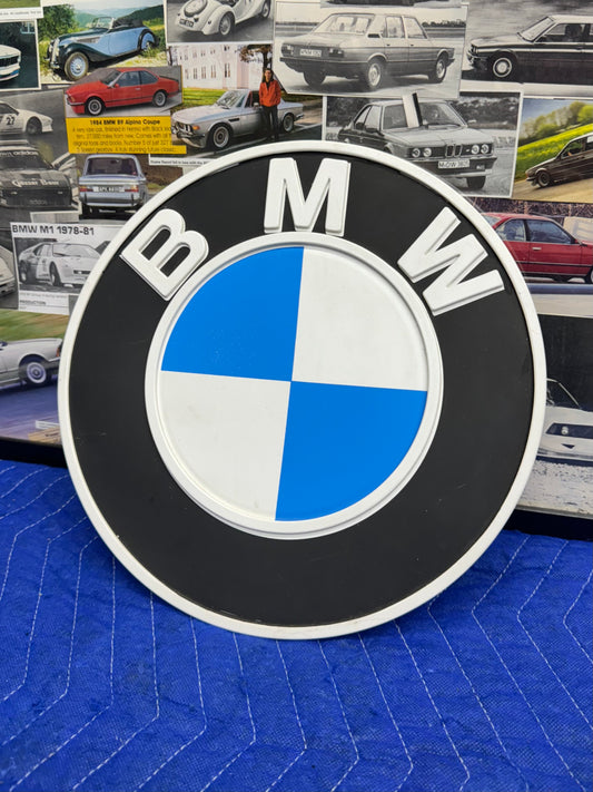 Vintage 70’s BMW Roundel Logo Dealer Sign 12 inches