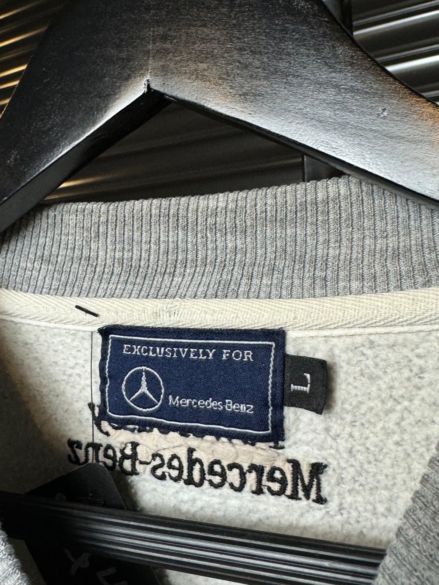 Vintage Mercedes Benz Embroidered Motorsport Crewneck - Large