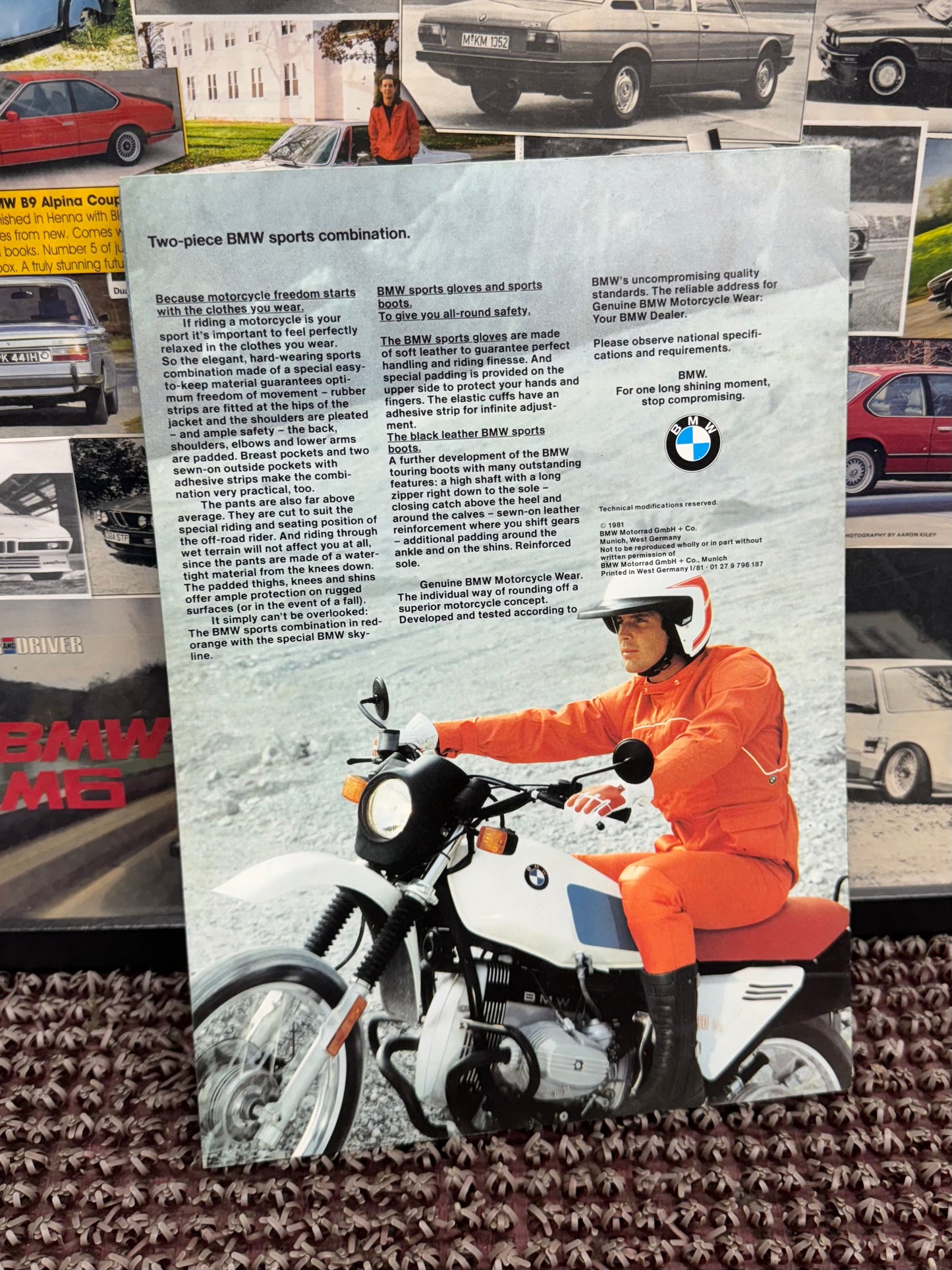 BMW Motorcycle Wear 1981 Booklet