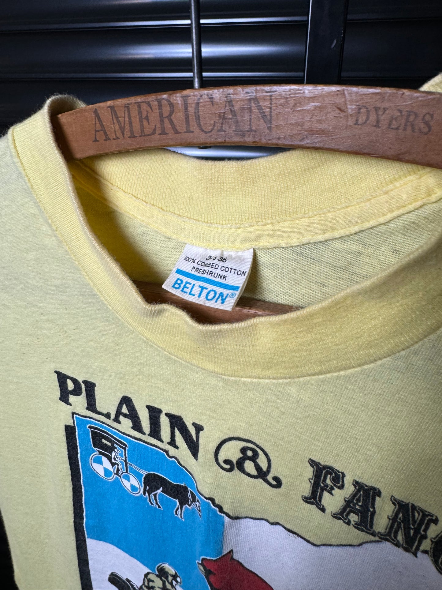 Vintage BMW Motorcycles 1982 Plain & Fancy Tee - Yellow