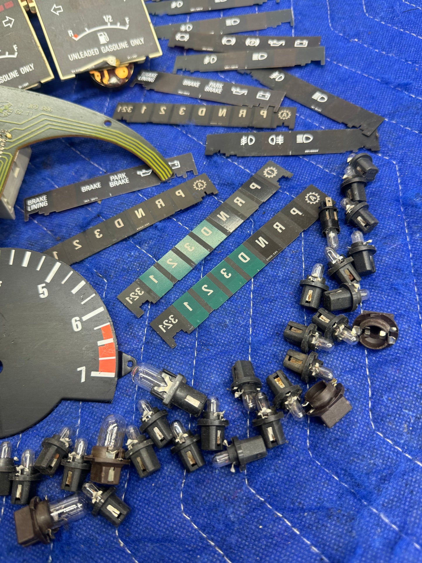 BMW E28 Instrument Gauge Cluster Misc. Parts Lot