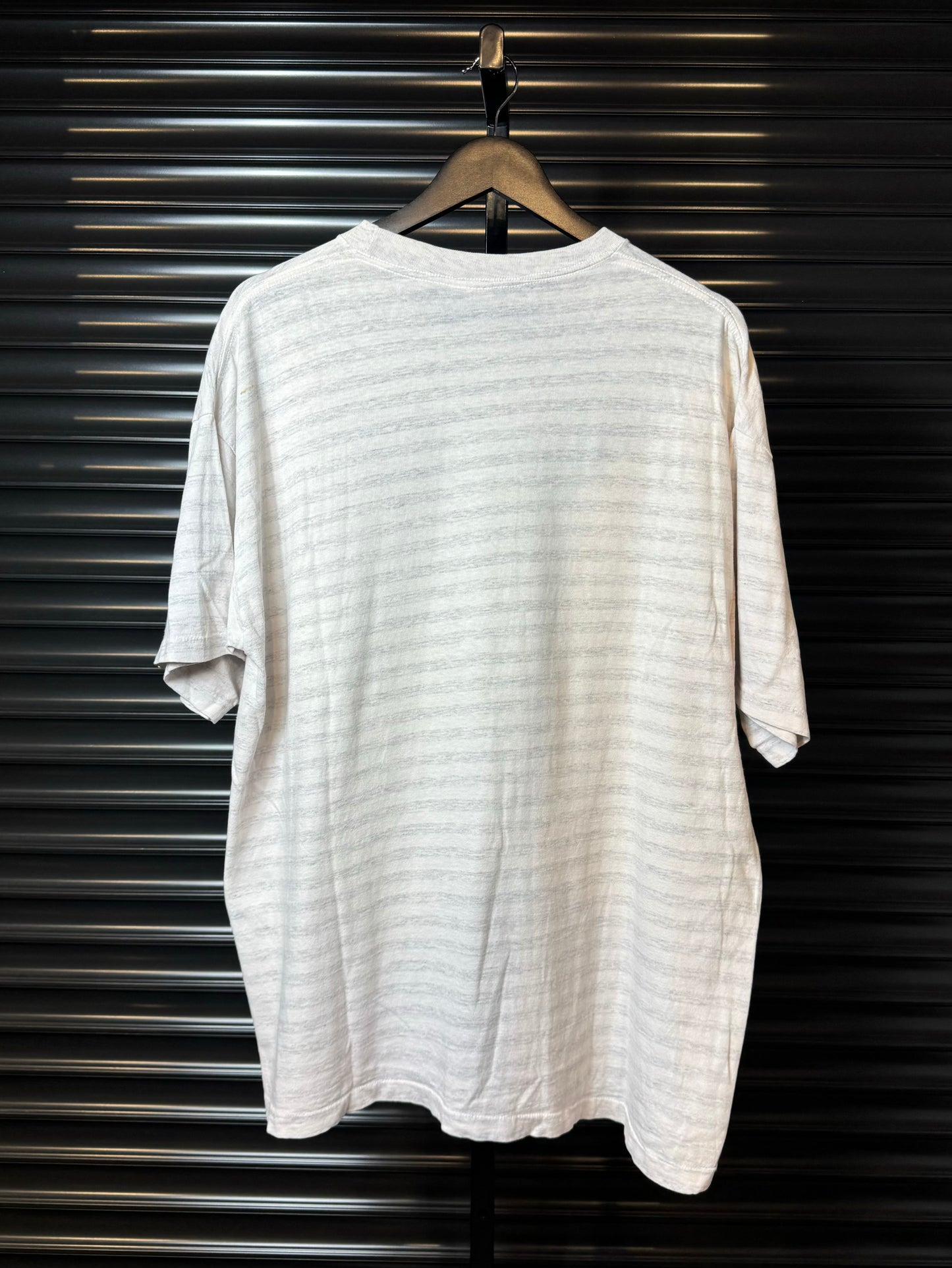 Vintage BMW Spellout Striped Tee - XL