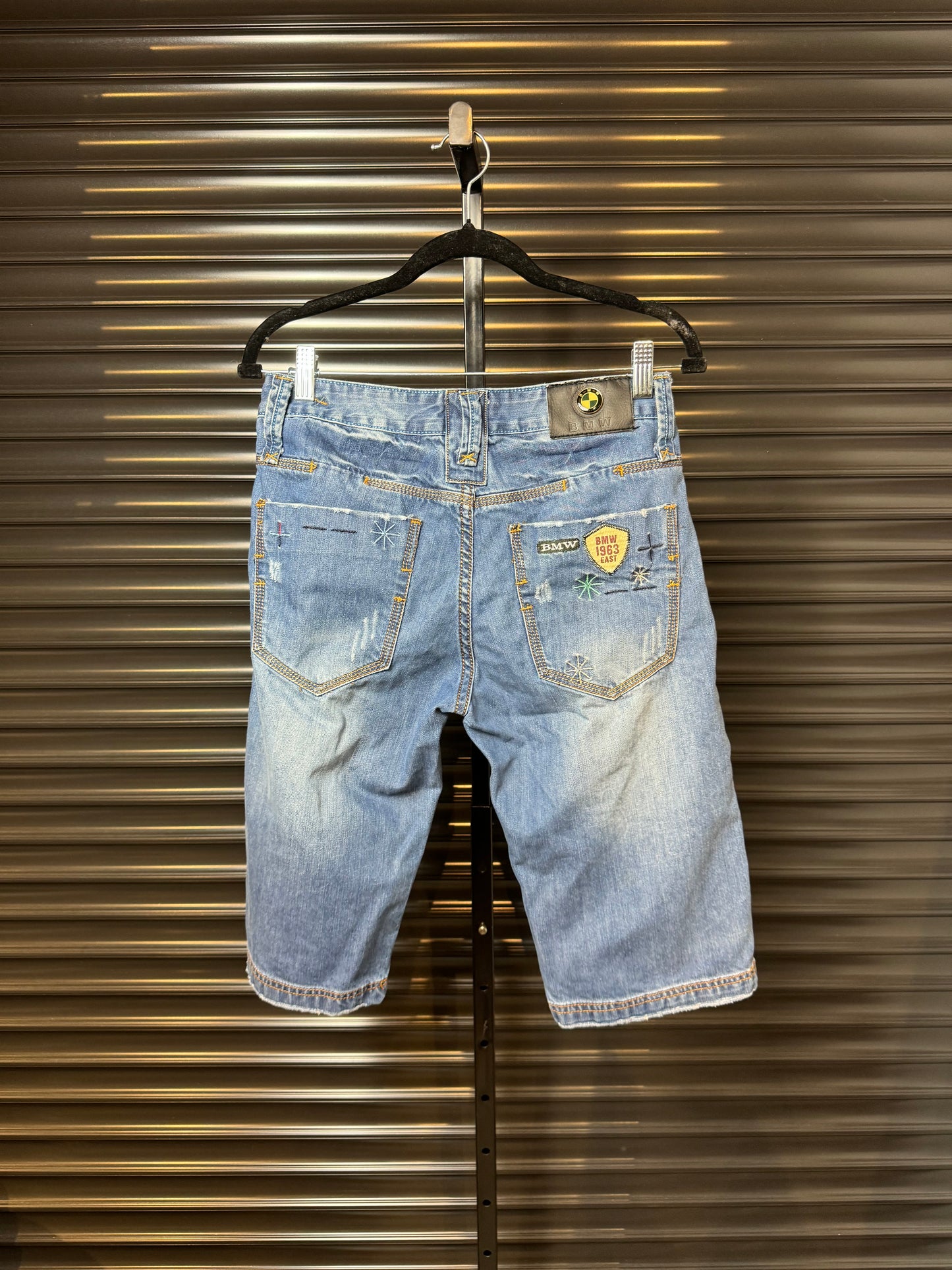 Vintage BMW Embroidered Denim Shorts - Women’s 30