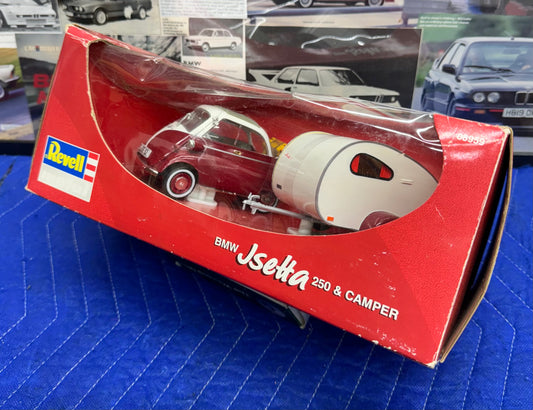 Vintage Isetta 250 & Camper Revell Red 1/18 Scale Diecast