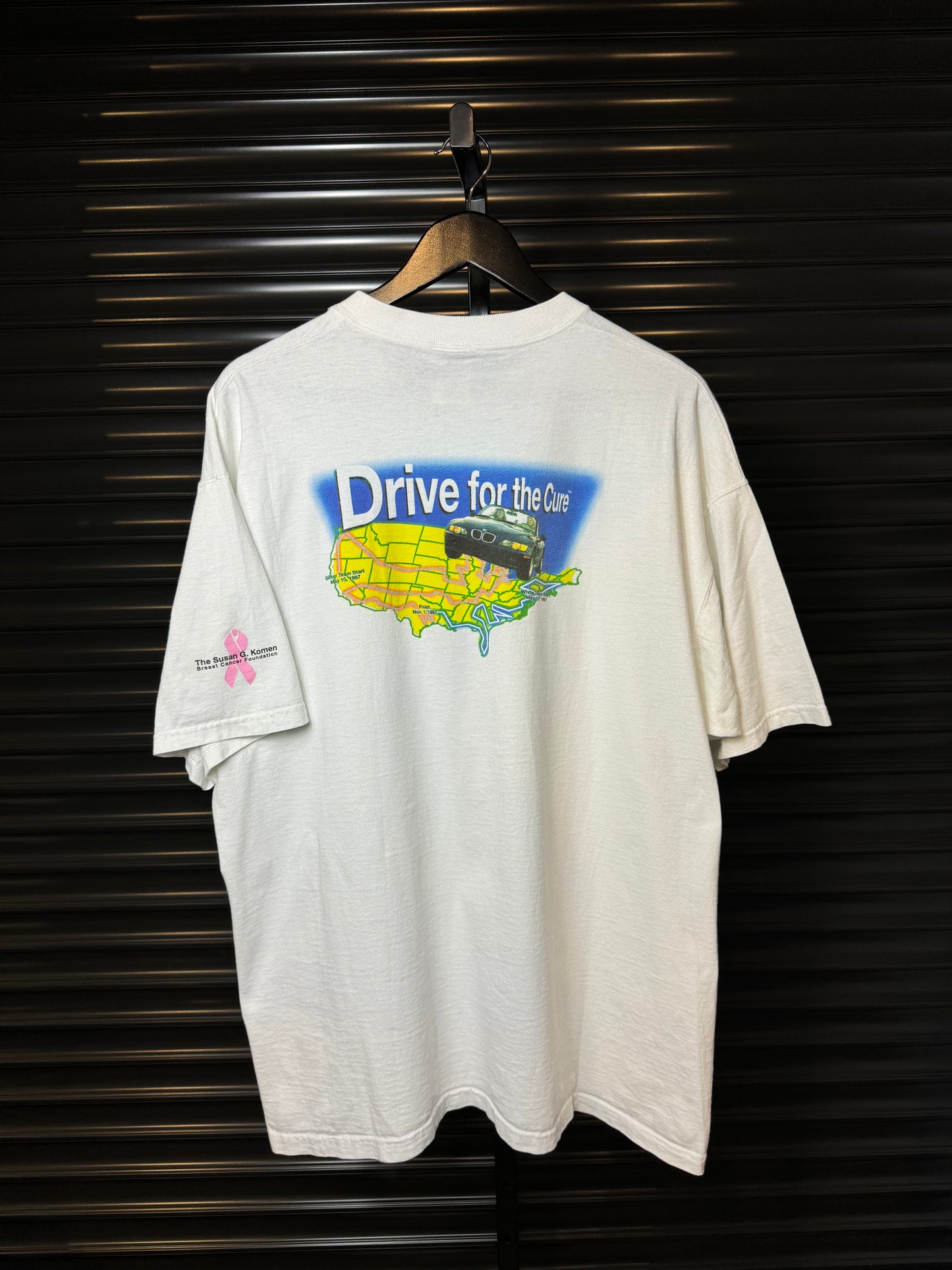 Vintage BMW Drive for the Cure Breast Cancer Tee - XL