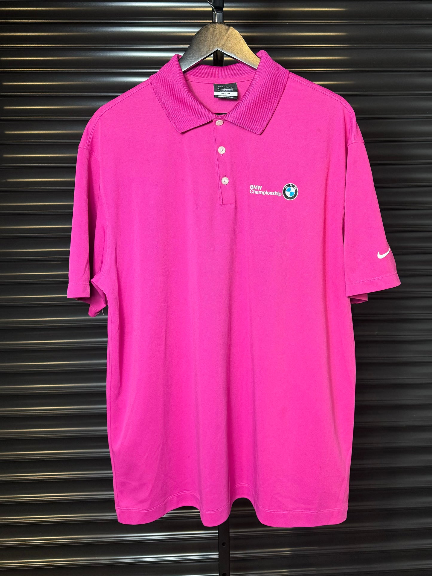 BMW Nike Golf Pink Polo Shirt - XL