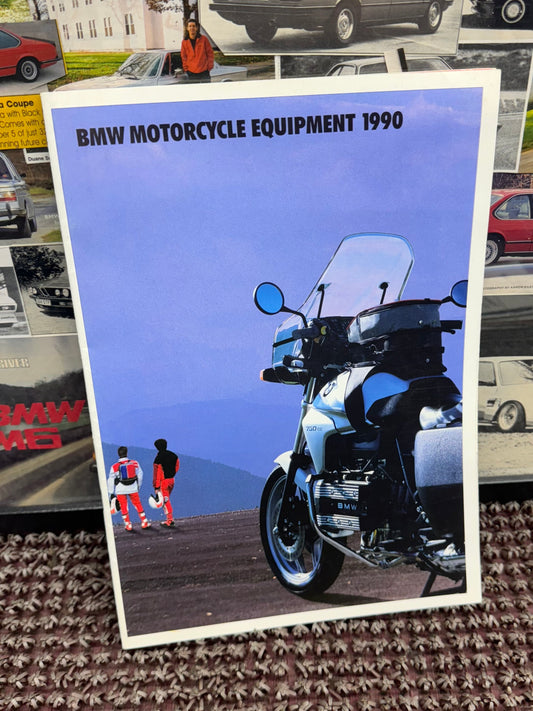 BMW Motorcycle Equipment 1990 Booklet