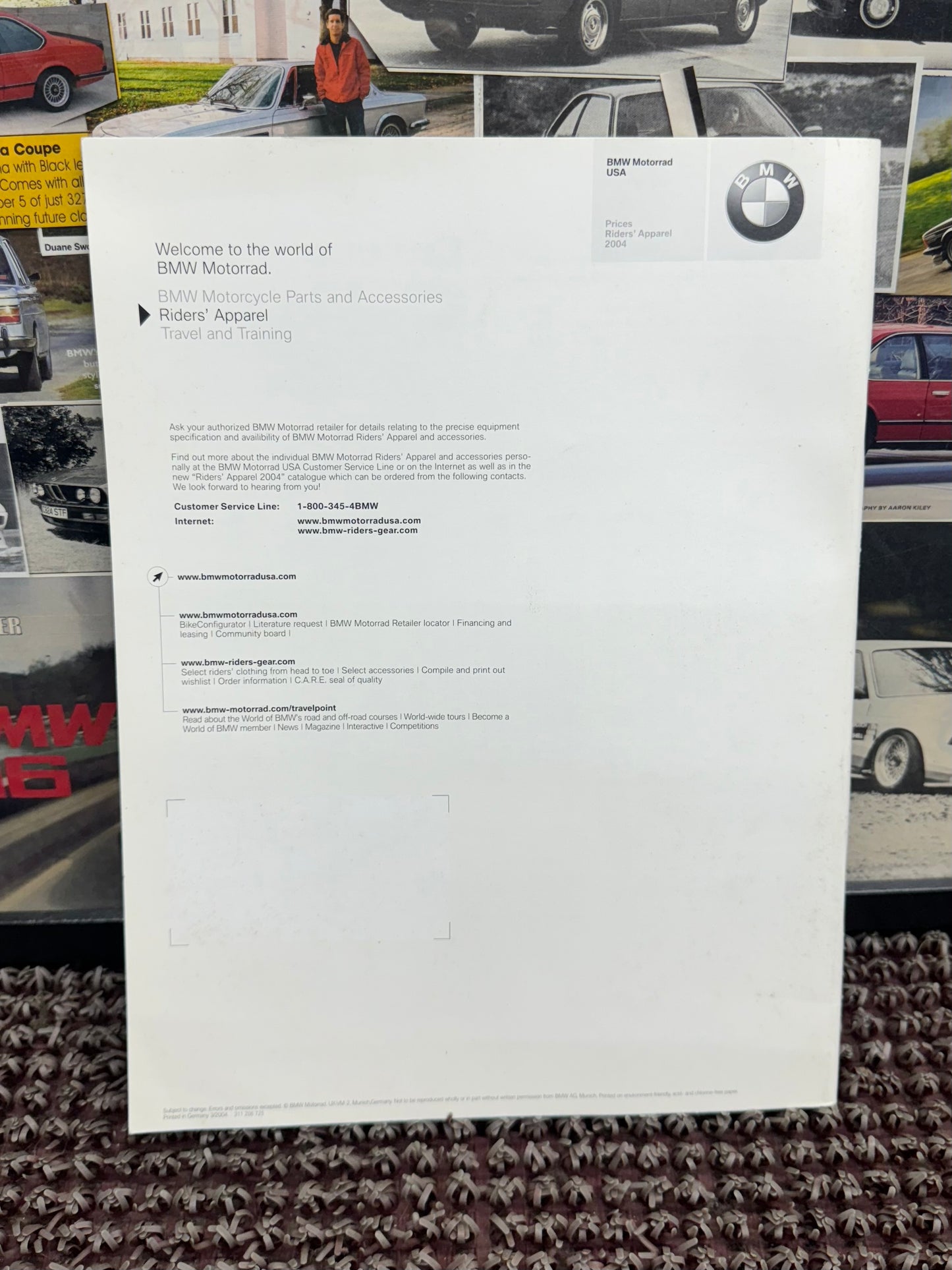 BMW Motorcycle Riders Apparel
2004 Catalog Booklet