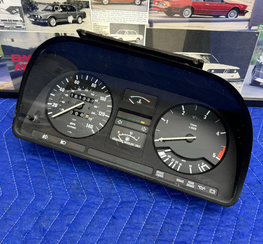 BMW E28 528e Instrument Cluster 161,377 Miles - Untested