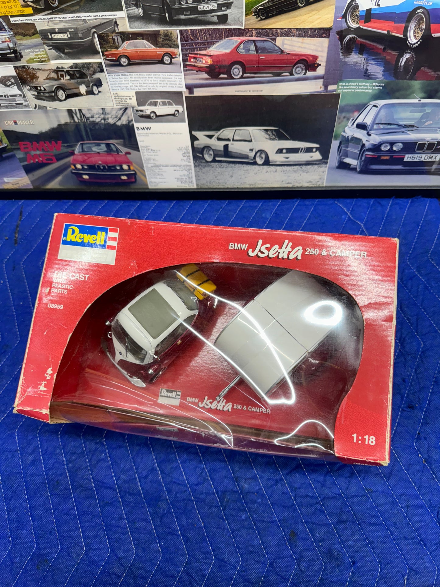Vintage Isetta 250 & Camper Revell Red 1/18 Scale Diecast