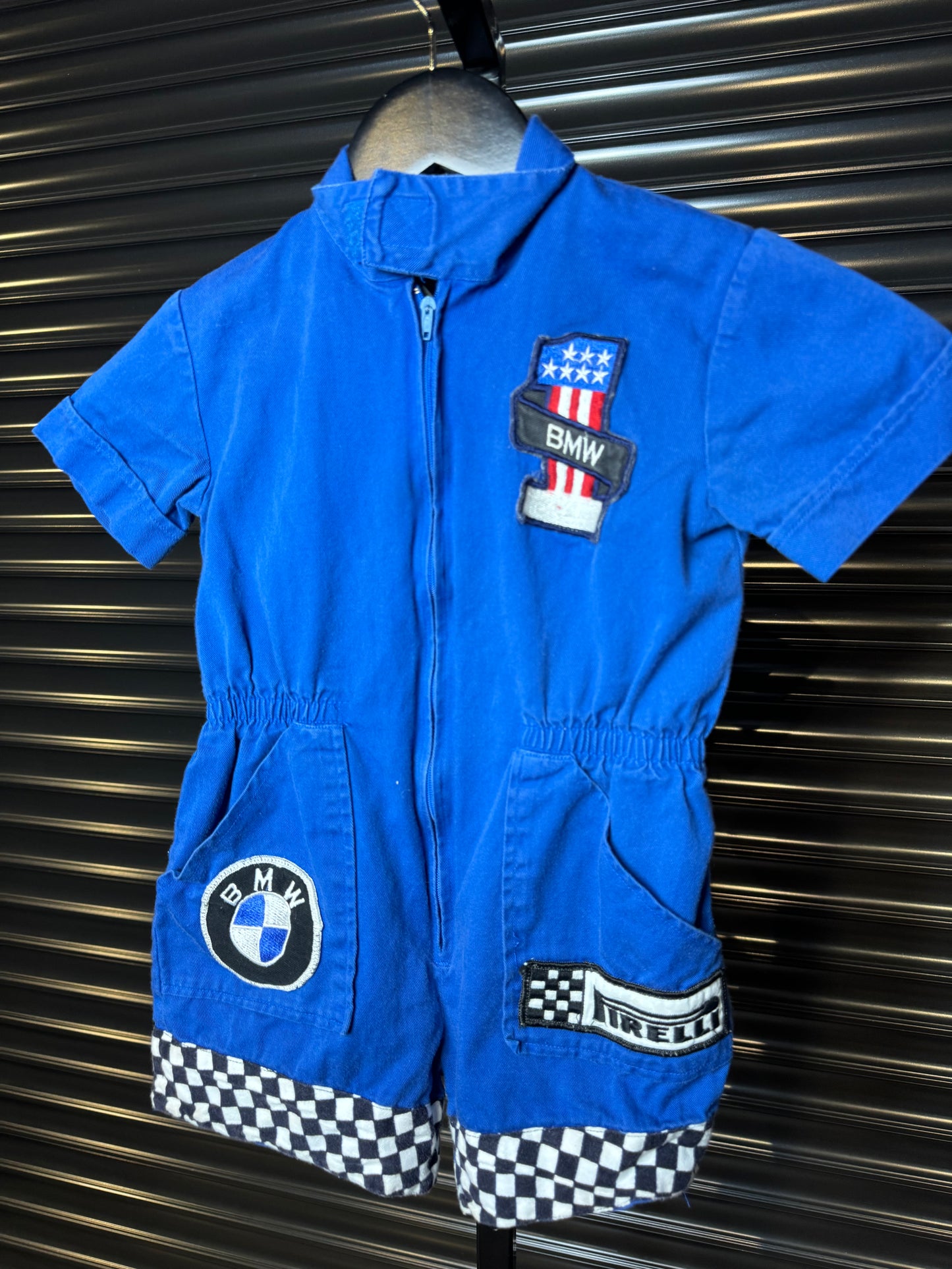 Vintage BMW Kids Mechanic Racing Coveralls - Size 4