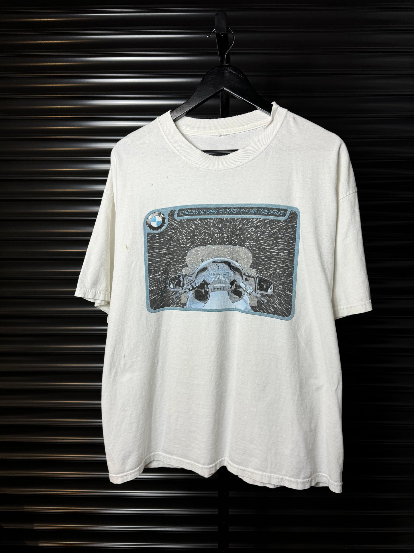 Vintage BMW Motorcycle Lightspeed Tee - White Medium