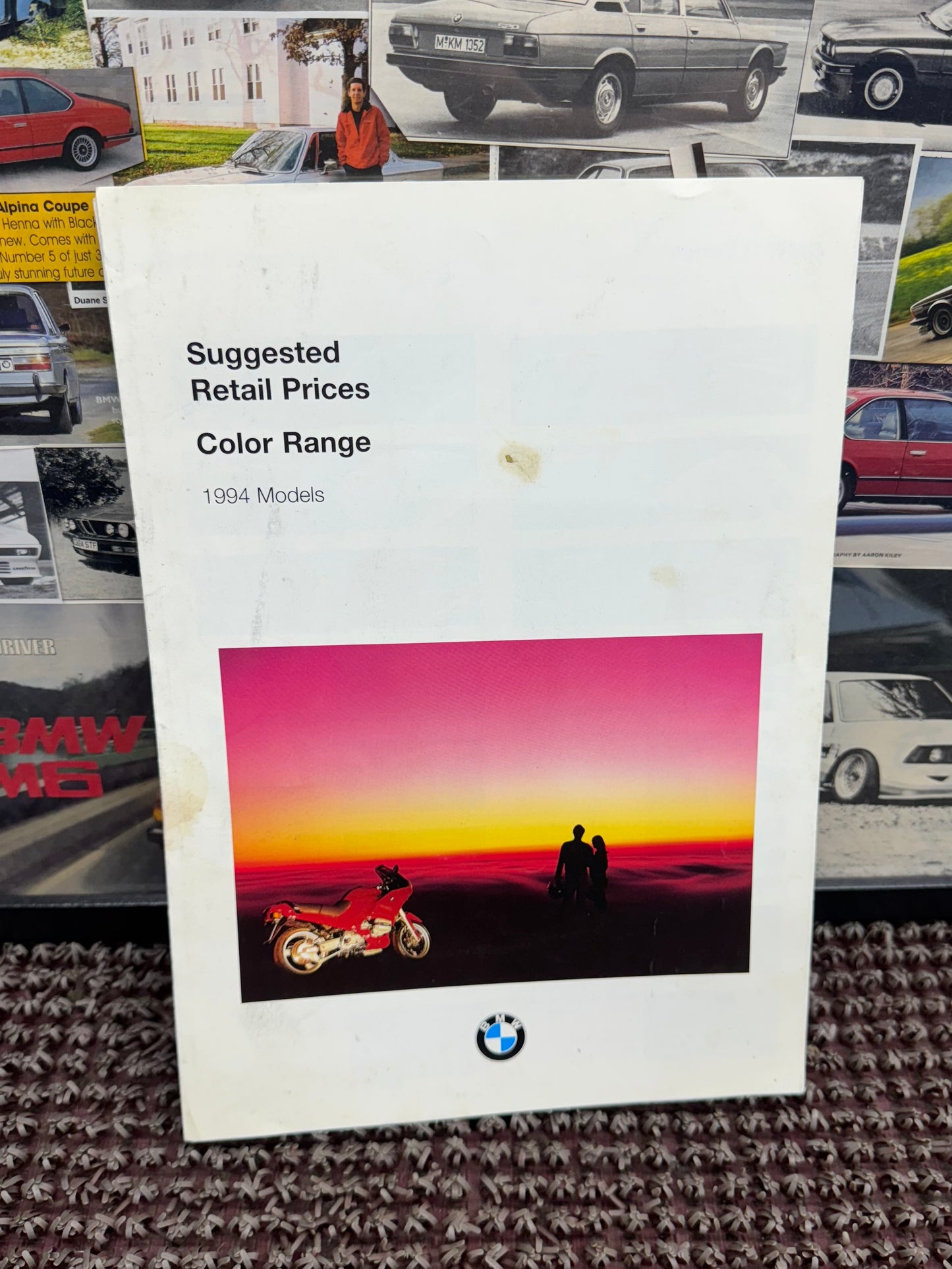 BMW Motorcycles 1994 Mods Color Range Booklet