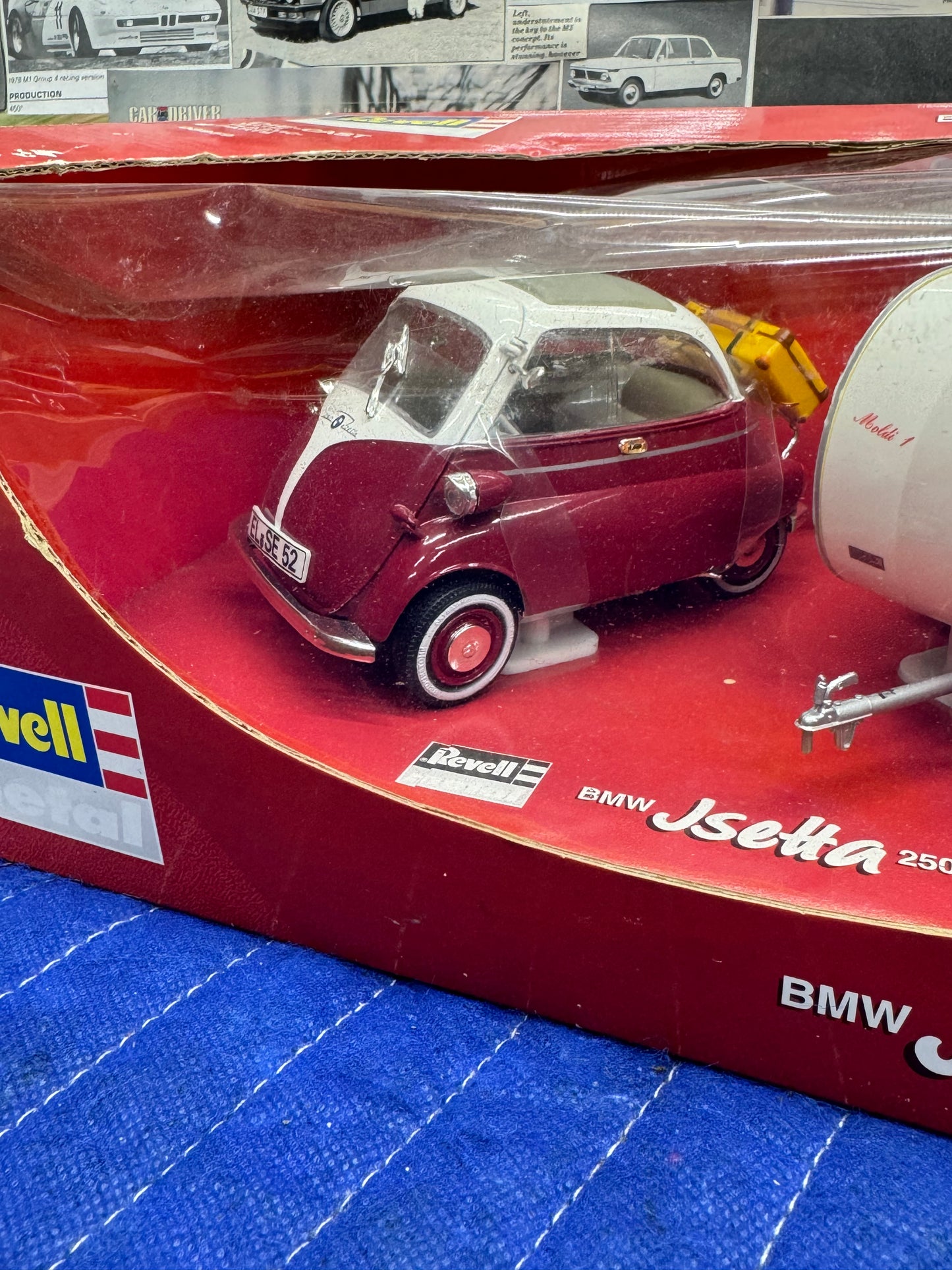 Vintage Isetta 250 & Camper Revell Red 1/18 Scale Diecast