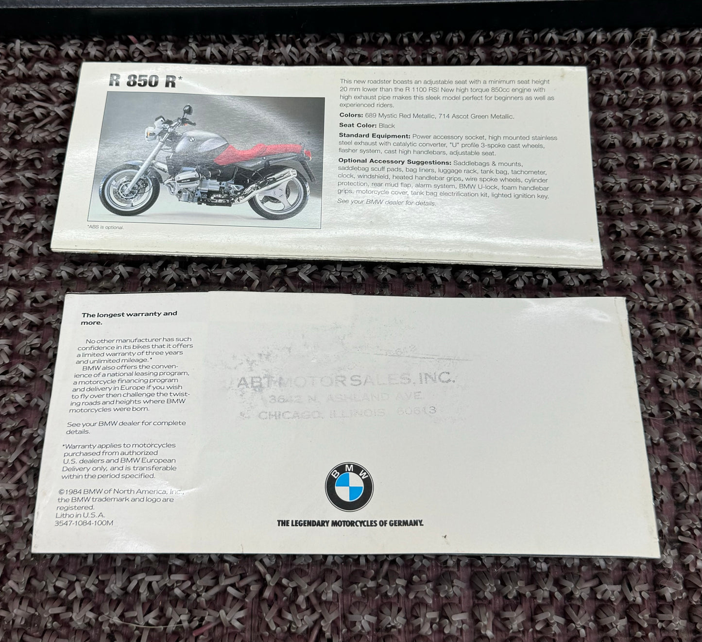 BMW Motorcycles 2-Piece Vintage Mini Booklets