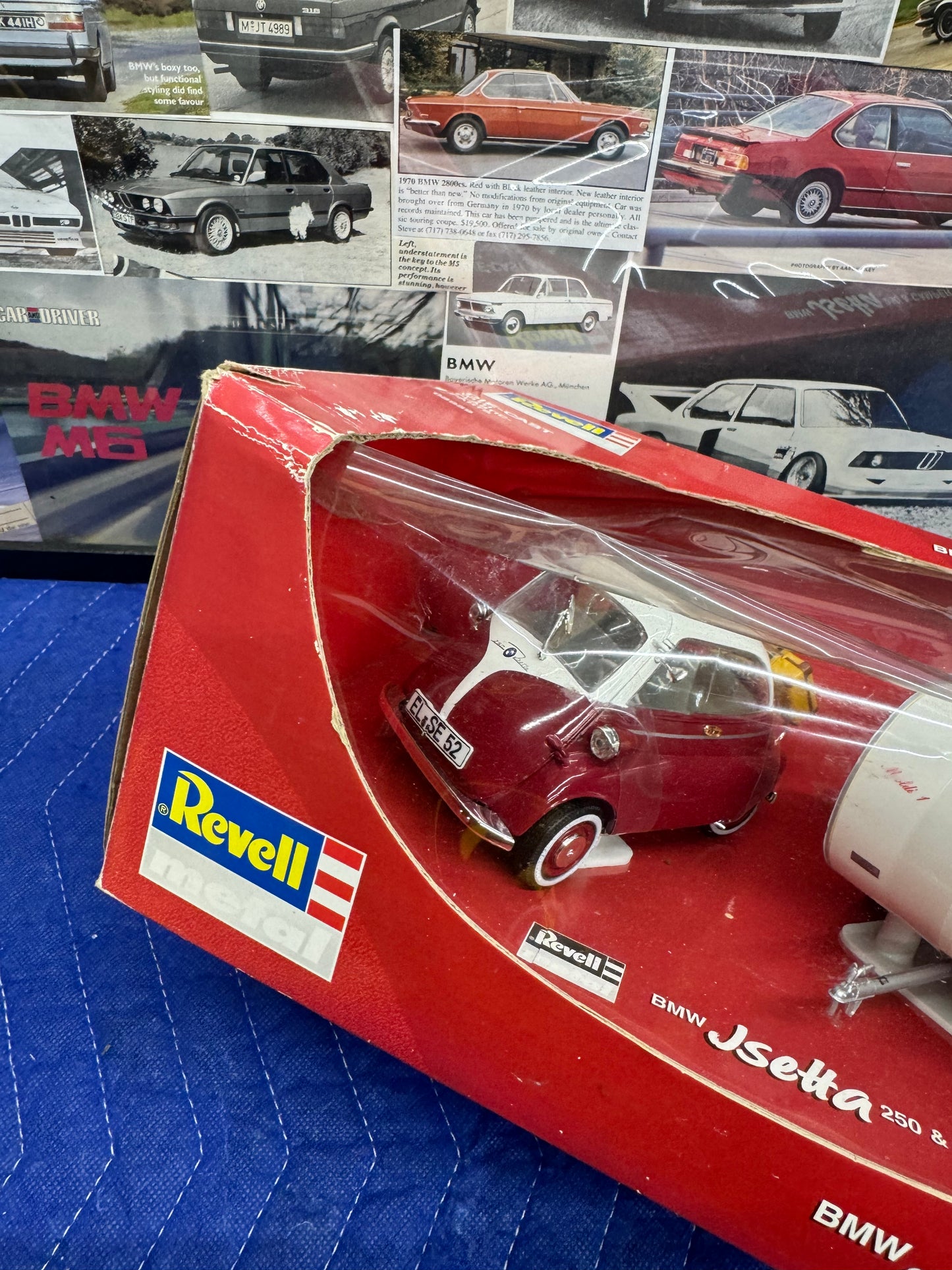Vintage Isetta 250 & Camper Revell Red 1/18 Scale Diecast