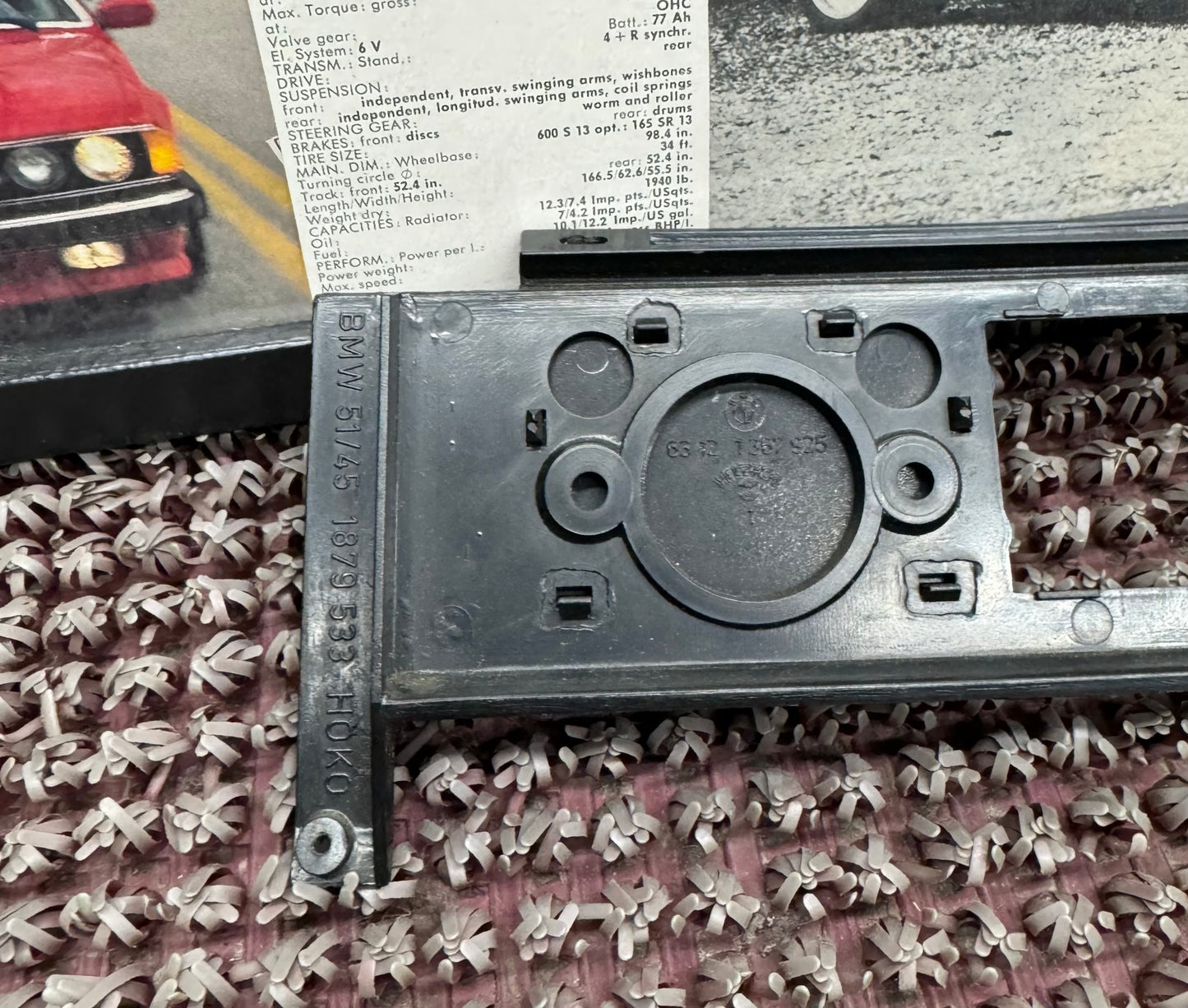 BMW E28 Headlight Switch Trim - 51451879533