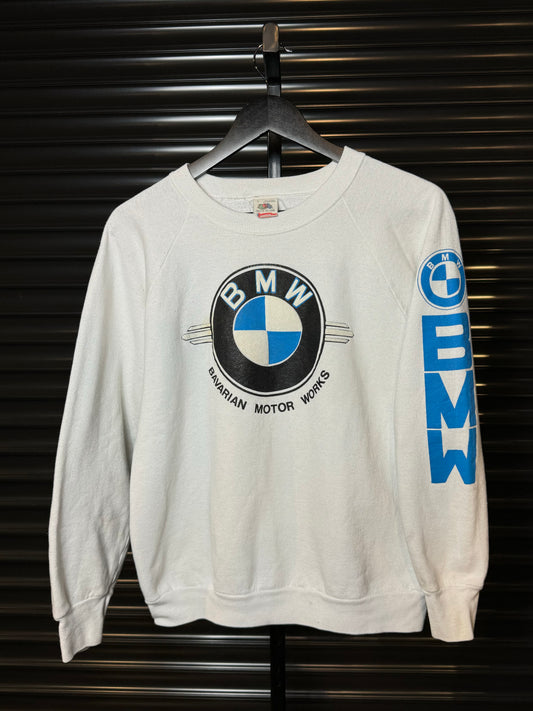 80’s BMW Roundel Sleeve Spellout Crewneck - Large