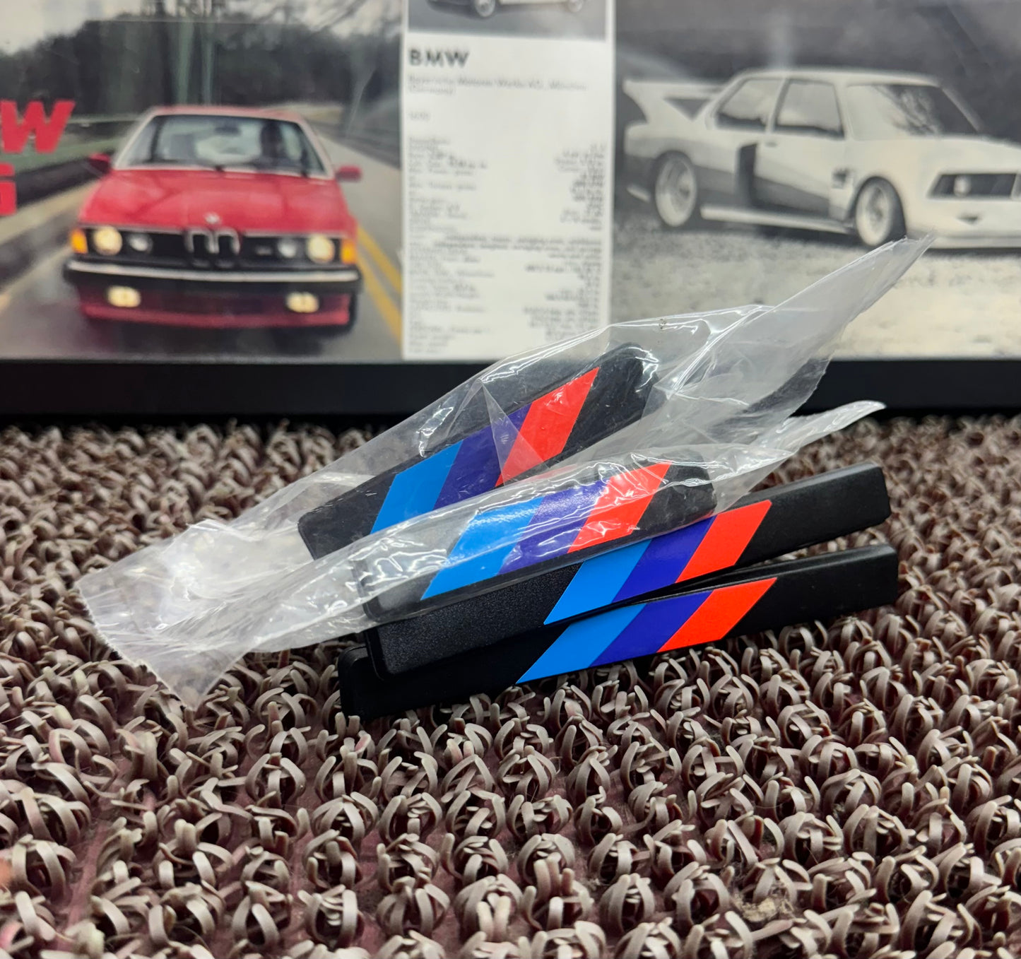 BMW E28 Front + Rear Seat Emblems SET OF 4