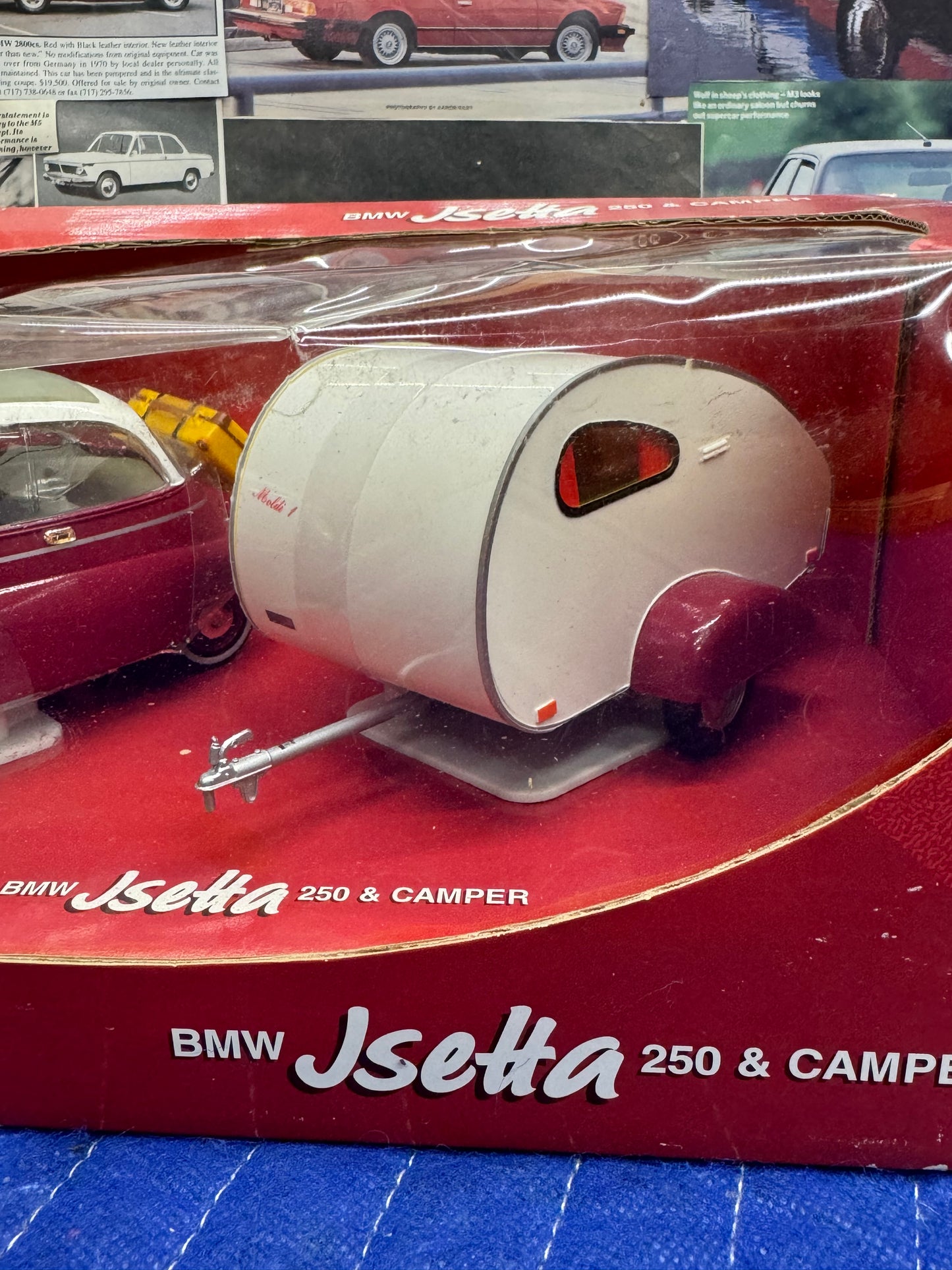 Vintage Isetta 250 & Camper Revell Red 1/18 Scale Diecast