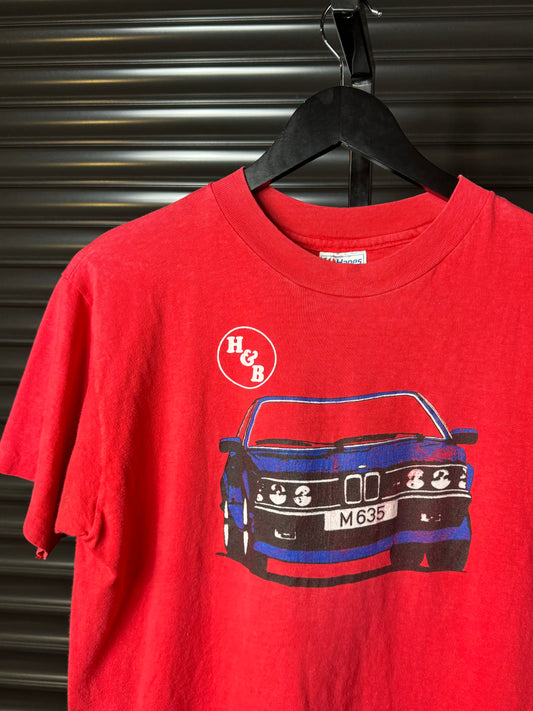 Vintage 80’s BMW E24 M635CSI H&B Car Tee - Large