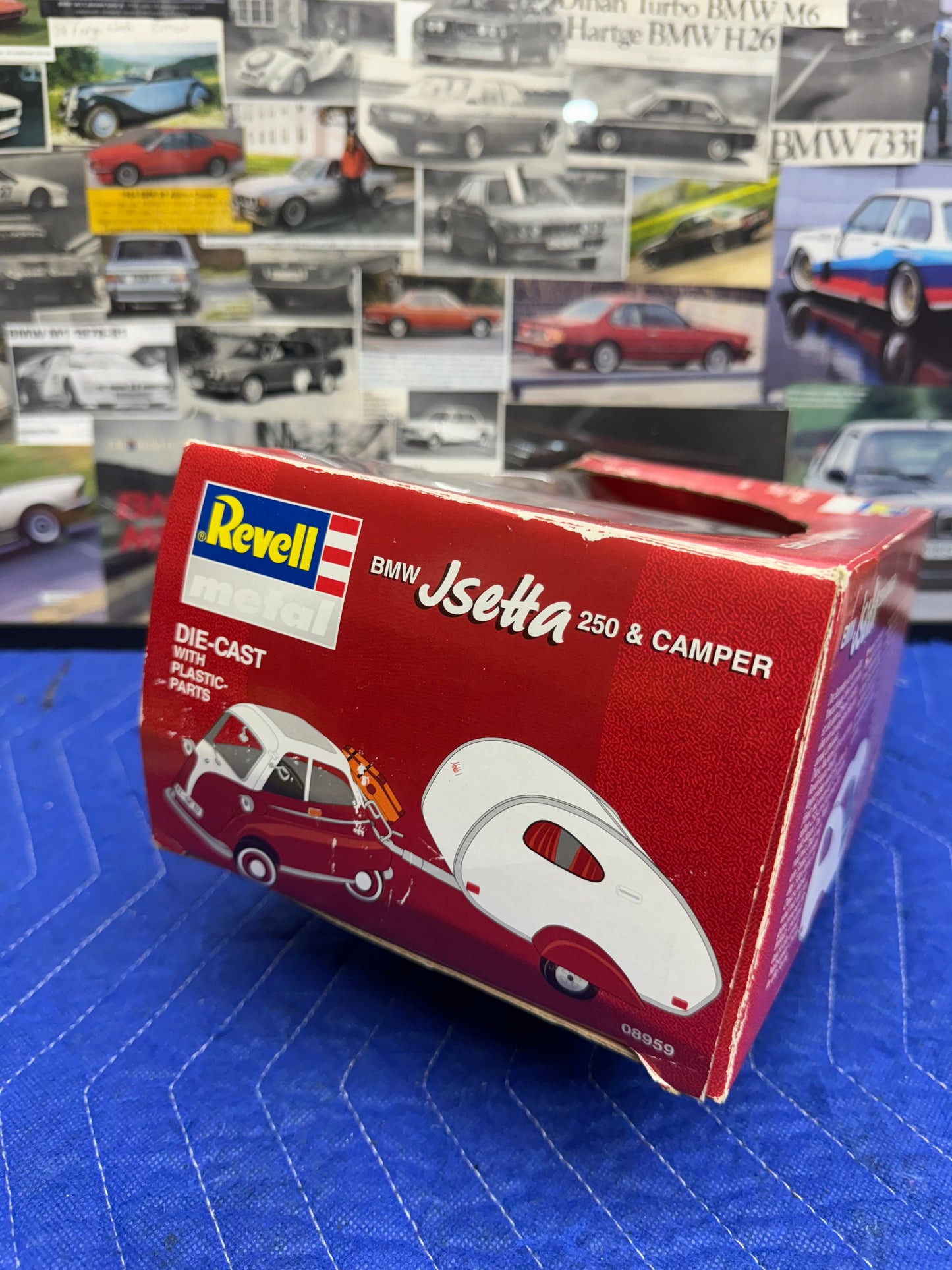 Vintage Isetta 250 & Camper Revell Red 1/18 Scale Diecast