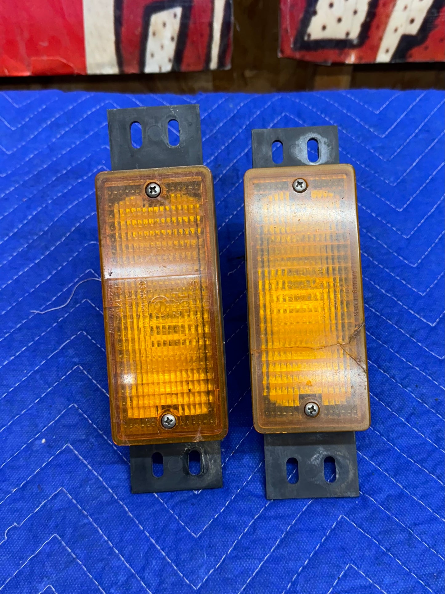BMW E28 Front Turn Signal Parking Light Orange Set of 2 -  63131386608